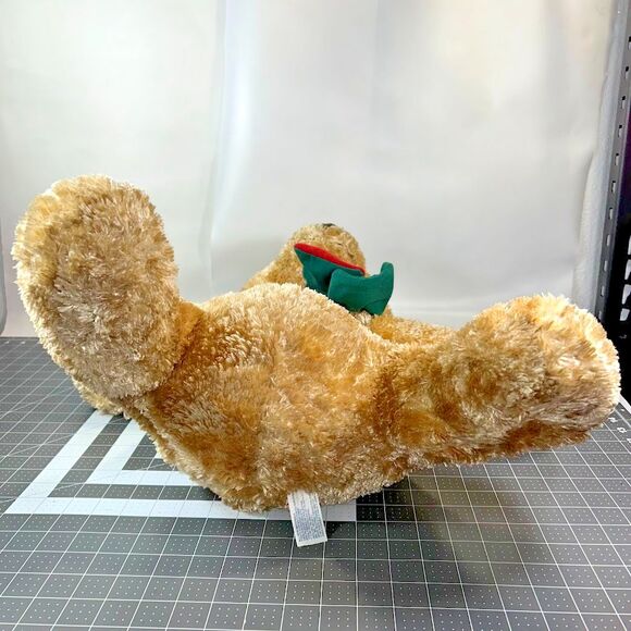 Vtg 2003 JCPenney Holiday Collection Golden Teddy Bear Plush Large 22" w BOW - Picture 15 of 16